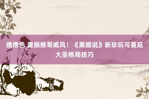 撸撸色 重振猴哥威风！《黑据说》新珍玩可蔓延大圣格局技巧