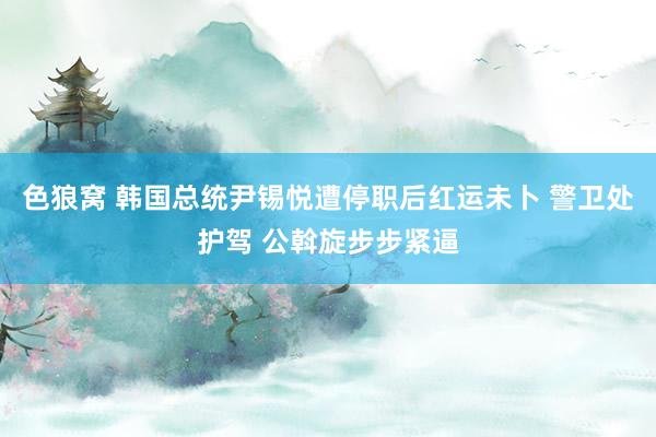 色狼窝 韩国总统尹锡悦遭停职后红运未卜 警卫处护驾 公斡旋步步紧逼