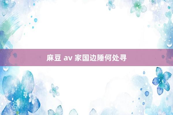 麻豆 av 家国边陲何处寻