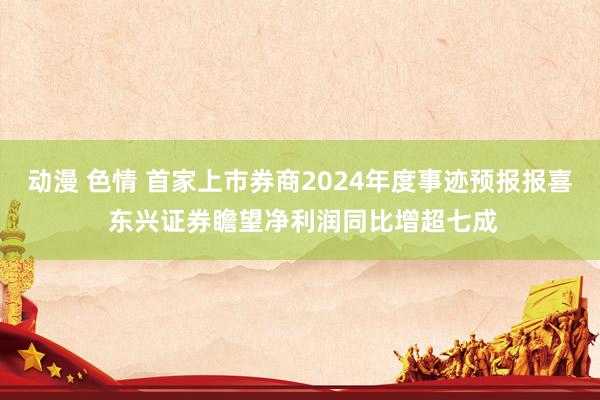 动漫 色情 首家上市券商2024年度事迹预报报喜 东兴证券瞻望净利润同比增超七成