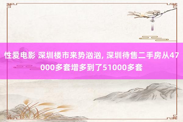 性爱电影 深圳楼市来势汹汹， 深圳待售二手房从47000多套增多到了51000多套