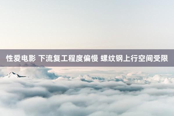性爱电影 下流复工程度偏慢 螺纹钢上行空间受限