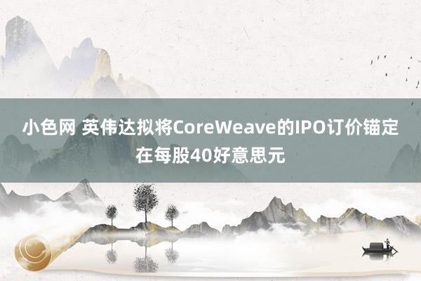 小色网 英伟达拟将CoreWeave的IPO订价锚定在每股40好意思元