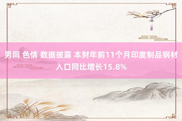 男同 色情 数据披露 本财年前11个月印度制品钢材入口同比增长15.8%