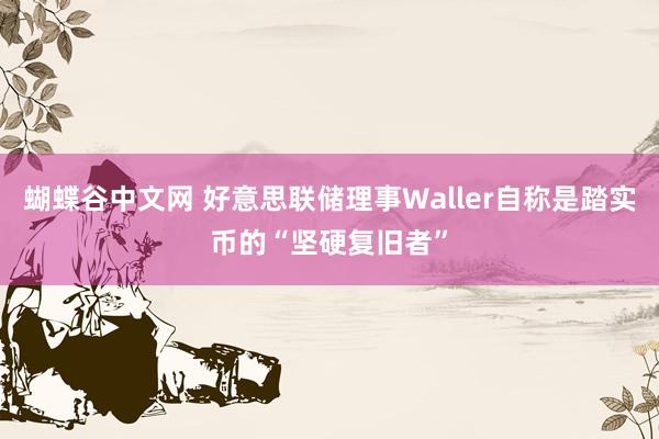 蝴蝶谷中文网 好意思联储理事Waller自称是踏实币的“坚硬复旧者”