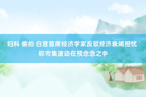 妇科 偷拍 白宫首席经济学家反驳经济衰竭担忧 称市集波动在预念念之中