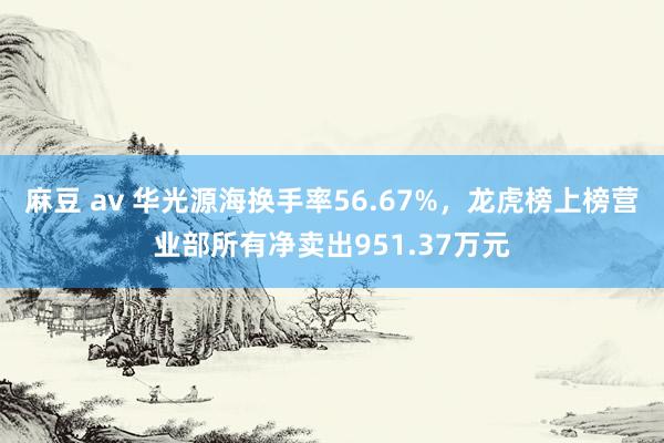 麻豆 av 华光源海换手率56.67%，龙虎榜上榜营业部所有净卖出951.37万元