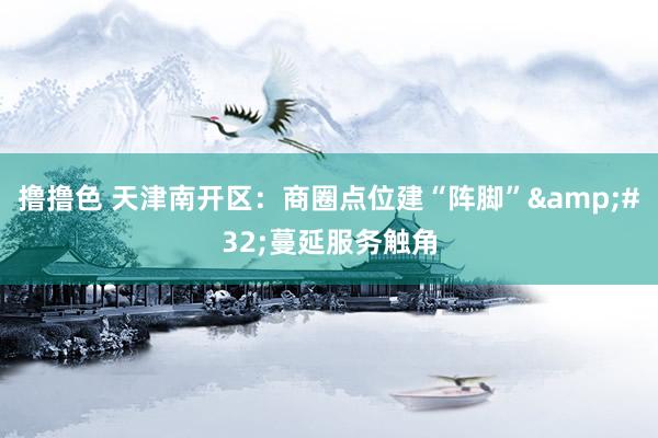 撸撸色 天津南开区：商圈点位建“阵脚”&#32;蔓延服务触角