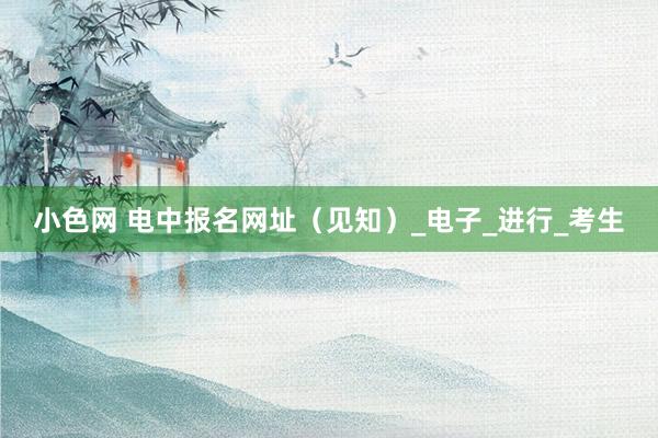 小色网 电中报名网址（见知）_电子_进行_考生