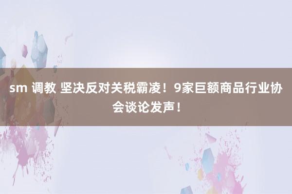 sm 调教 坚决反对关税霸凌！9家巨额商品行业协会谈论发声！