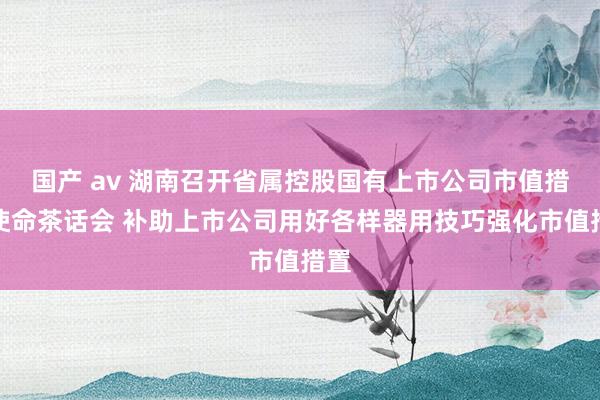 国产 av 湖南召开省属控股国有上市公司市值措置使命茶话会 补助上市公司用好各样器用技巧强化市值措置