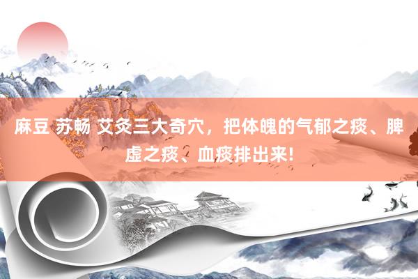 麻豆 苏畅 艾灸三大奇穴，把体魄的气郁之痰、脾虚之痰、血痰排出来!