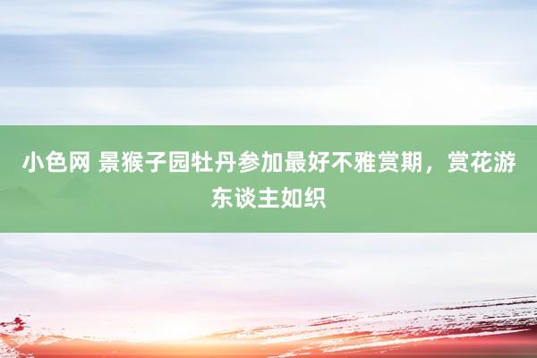 小色网 景猴子园牡丹参加最好不雅赏期，赏花游东谈主如织