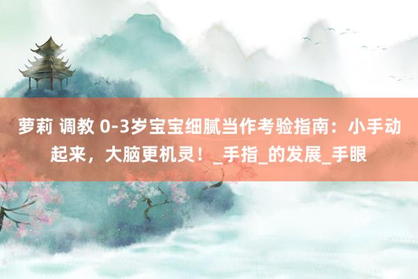 萝莉 调教 0-3岁宝宝细腻当作考验指南：小手动起来，大脑更机灵！_手指_的发展_手眼