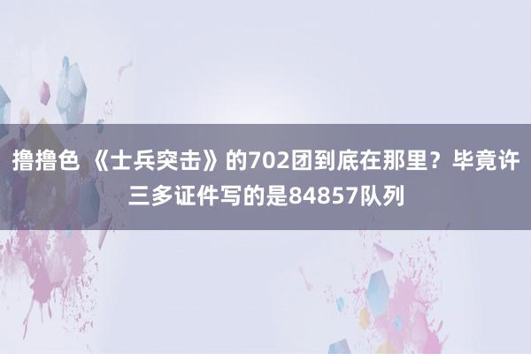 撸撸色 《士兵突击》的702团到底在那里？毕竟许三多证件写的是84857队列