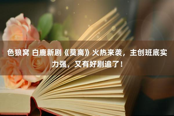 色狼窝 白鹿新剧《莫离》火热来袭，主创班底实力强，又有好剧追了！